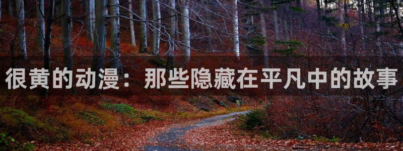 漫画工口里番：很黄的动漫：那些隐藏在平凡中的故事